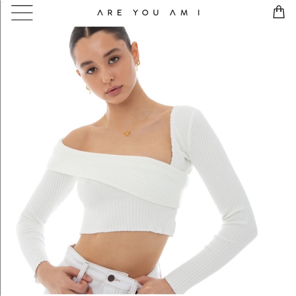Are You Am I Desi Top White
